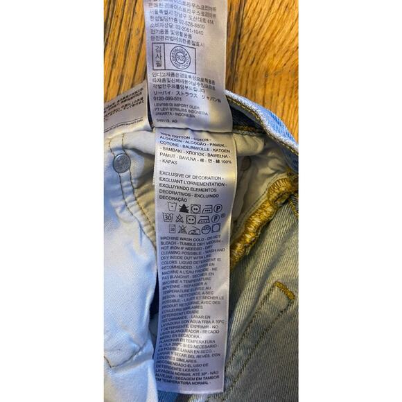 Levi’s 501 Button Fly Cut Off Denim Distressed Jean Shorts Women’s 31 - Picture 6 of 7